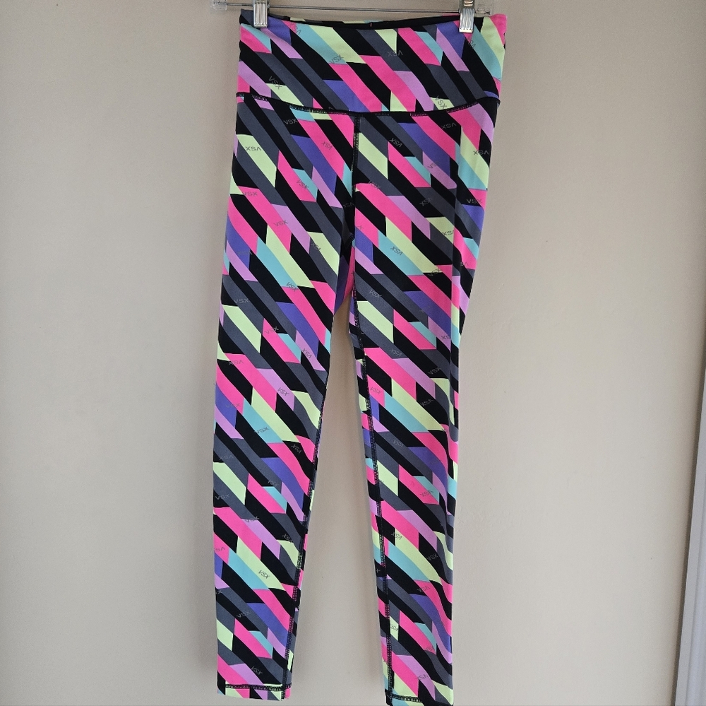 VSX Sport Victorias Secret Knockout Tights Neon Geometric Workout Leggings Small